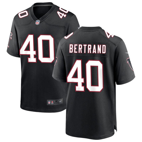 Men’s Atlanta Falcons #40 JD Bertrand Nike Black Throwback Limited Jersey (2)