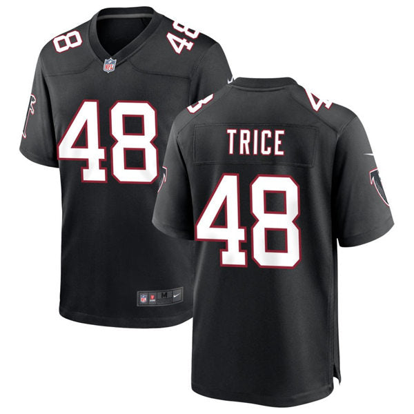 Men’s Atlanta Falcons #48 Bralen Trice Nike Black Throwback Limited Jersey(2)