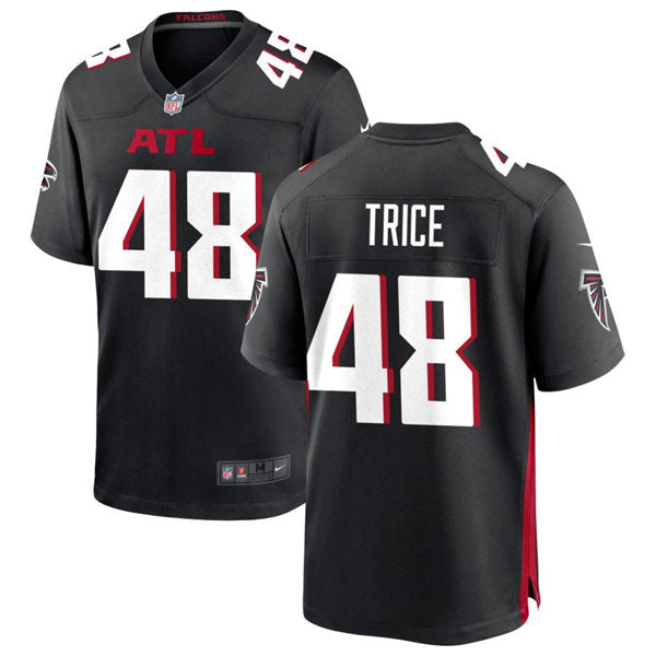 Men’s Atlanta Falcons #48 Bralen Trice Nike Black Vapor Limited Jersey (4)