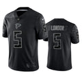 Men’s Atlanta Falcons #5 Drake London Black Rflctv Limited Jersey