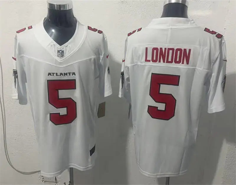 Men’s Atlanta Falcons #5 Drake London Nike 2026 White Vapor F.U.S.E. Limited Jersey