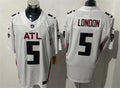 Men’s Atlanta Falcons #5 Drake London Nike White Vapor Limited Jersey