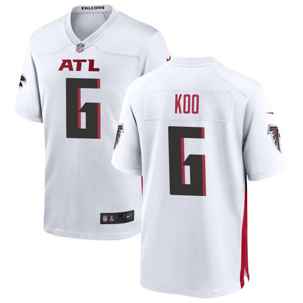 Men’s Atlanta Falcons #6 Younghoe Koo Nike White Vapor Football Jersey