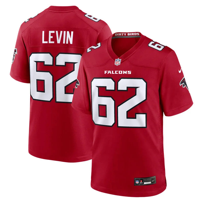 Men’s Atlanta Falcons #62 Corey Levin Nike 2026 Red Alternate Vapor F.U.S.E. Limited Jersey