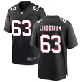 Men’s Atlanta Falcons #63 Chris Lindstrom Nike Black Throwback Limited Jersey