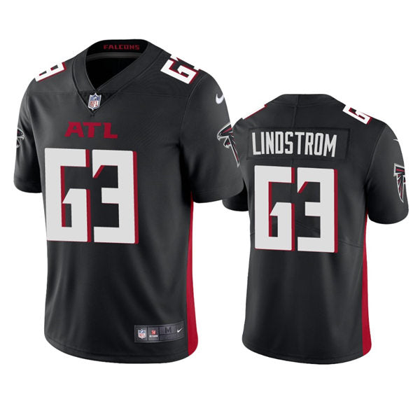 Men’s Atlanta Falcons #63 Chris Lindstrom Nike Black Vapor Limited Jersey
