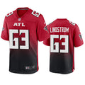 Men’s Atlanta Falcons #63 Chris Lindstrom Nike Red 2nd Alternate Vapor Limited Jersey
