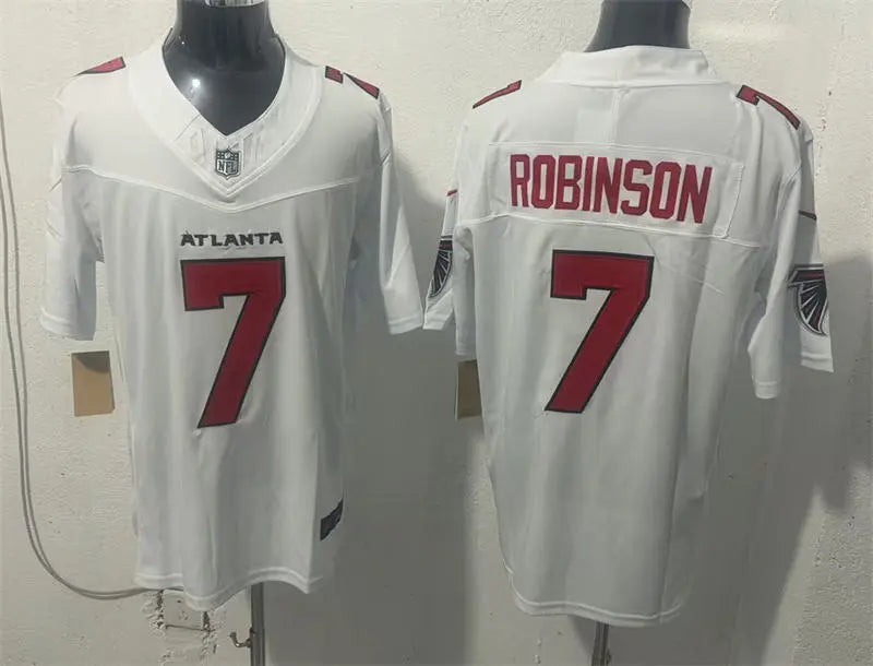 Men’s Atlanta Falcons #7 Bijan Robinson Nike 2026 White Vapor F.U.S.E. Limited Jersey