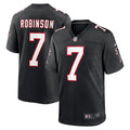 Men’s Atlanta Falcons #7 Bijan Robinson Nike Black Throwback Limited Jersey