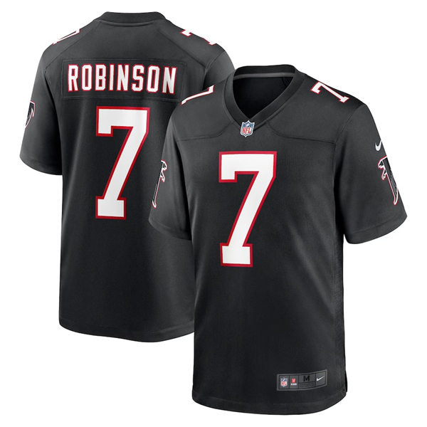 Men’s Atlanta Falcons #7 Bijan Robinson Nike Black Throwback Limited Jersey