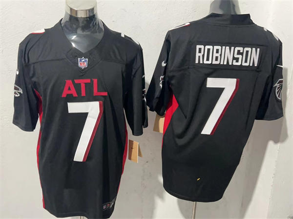 Men’s Atlanta Falcons #7 Bijan Robinson Nike Black Vapor Limited Jersey