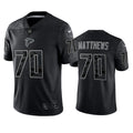 Men’s Atlanta Falcons #70 Jake Matthews Black Rflctv Limited Jersey