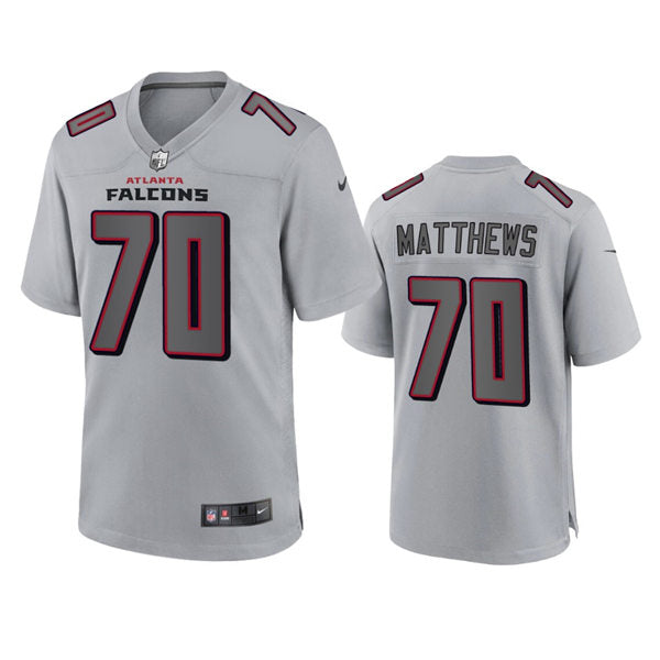 Men’s Atlanta Falcons #70 Jake Matthews Nike Atmosphere Fashion Game Jersey – Gray