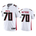 Men’s Atlanta Falcons #70 Jake Matthews Nike White Vapor Limited Jersey