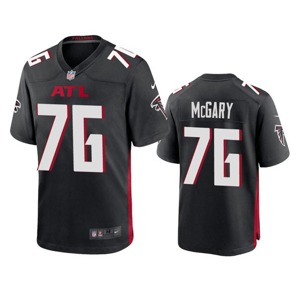 Men’s Atlanta Falcons #76 Kaleb McGary Nike Black Vapor Limited Jersey