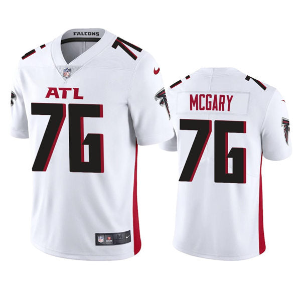Men’s Atlanta Falcons #76 Kaleb McGary Nike White Vapor Limited Jersey