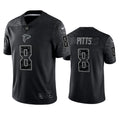 Men’s Atlanta Falcons #8 Kyle Pitts Black Rflctv Limited Jersey
