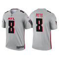 Men’s Atlanta Falcons #8 Kyle Pitts Nike Grey Inverted Legend Jersey