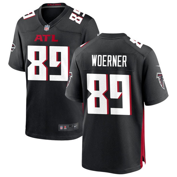 Men’s Atlanta Falcons #89 Charlie Woerner  Nike Black Vapor Limited Jersey(3)