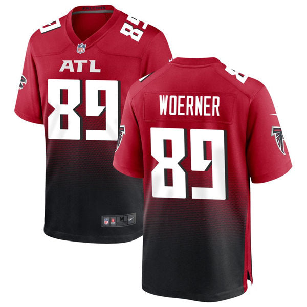 Men’s Atlanta Falcons #89 Charlie Woerner Nike Red 2nd Alternate Vapor Limited Jersey