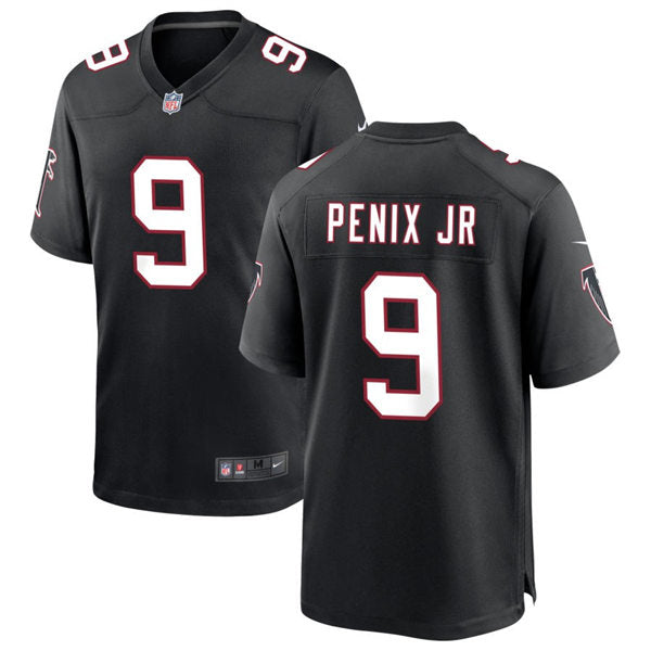 Men’s Atlanta Falcons #9 Michael Penix Jr. Nike Black Throwback Limited Jersey