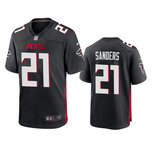 Men’s Atlanta Falcons Retired Player #21 Deion Sanders Nike Black Vapor Limited Jersey