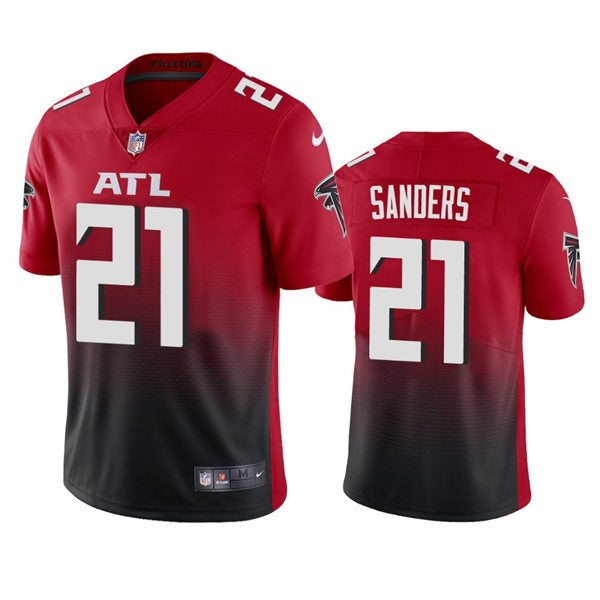 Men’s Atlanta Falcons Retired Player #21 Deion Sanders Nike Red 2nd Alternate Vapor Limited Jersey