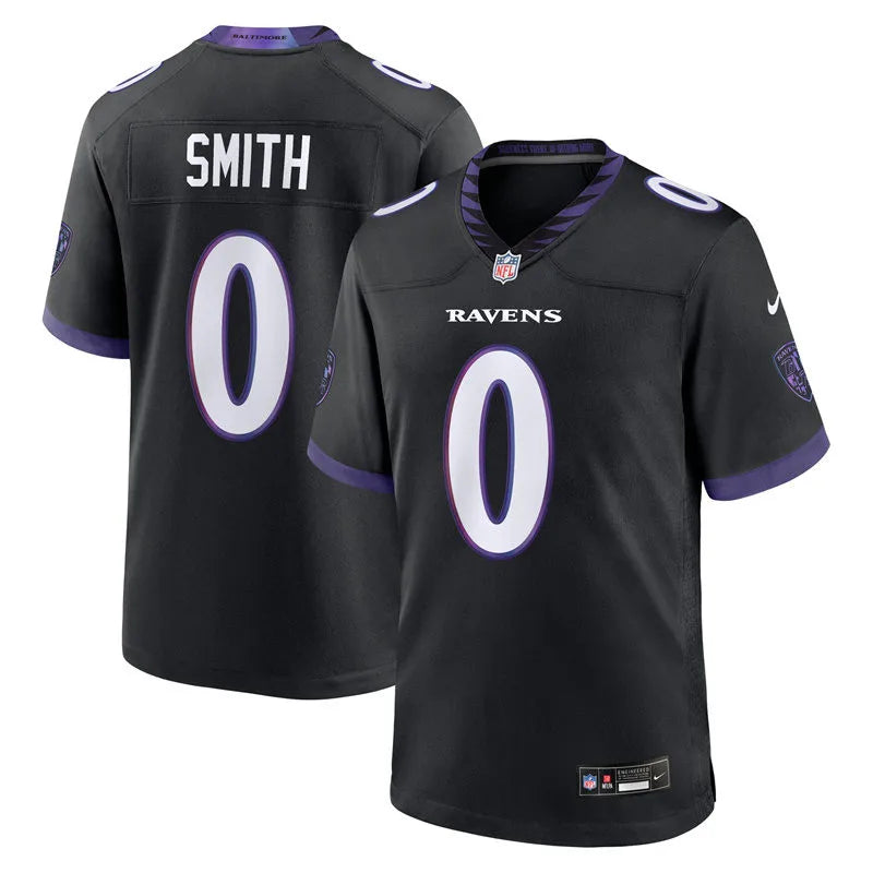 Men’s Baltimore Ravens #0 Roquan Smith Nike 2026 Next Flight Black Alternate Vapor F.U.S.E Limited Jersey