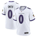 Men’s Baltimore Ravens #0 Roquan Smith Nike 2026 Next Flight White Vapor Vapor F.U.S.E Limited Jersey