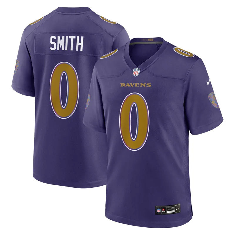 Men’s Baltimore Ravens #0 Roquan Smith Nike Purple Alternate Vapor F.U.S.E 2026 Next Flight Jersey