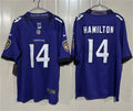 Men’s Baltimore Ravens #14 Kyle Hamilton Nike 2026 Next Flight Purple Vapor F.U.S.E Limited Jersey