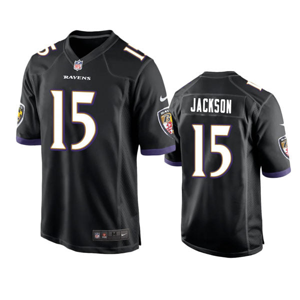 Men’s Baltimore Ravens #15 DeSean Jackson Nike Black Alternate Vapor Limited Player Jersey