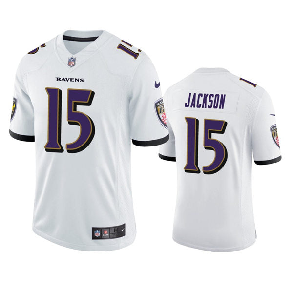 Men’s Baltimore Ravens #15 DeSean Jackson Nike White Vapor Limited Player Jersey