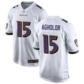 Men’s Baltimore Ravens #15 Nelson Agholor Nike White Vapor Limited Player Jersey