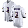 Men’s Baltimore Ravens #2 Nate Wiggins Nike White Vapor Limited Player Jersey