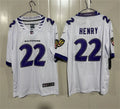 Mens Baltimore Ravens #22 Derrick Henry Nike 2026 Next Flight White Vapor Vapor F.U.S.E Limited Jersey