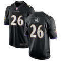 Men’s Baltimore Ravens #26 Rasheen Ali Nike Black Alternate Vapor Limited Player Jersey