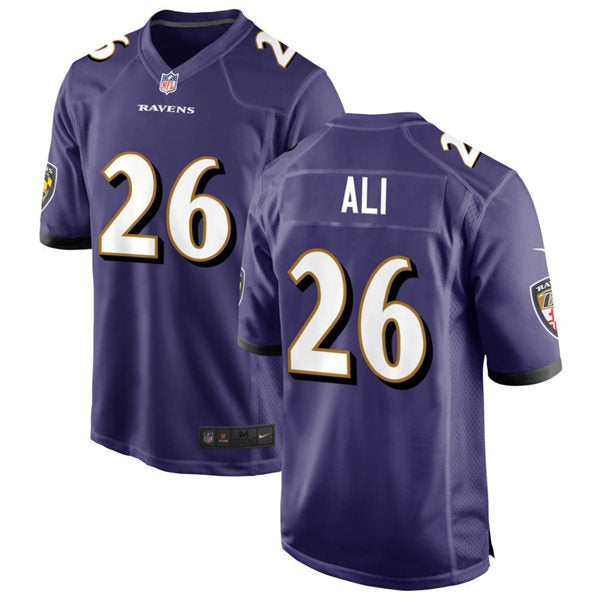 Men’s Baltimore Ravens #26 Rasheen Ali Nike Purple Vapor Limited Player Jersey