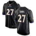 Men’s Baltimore Ravens #27 T. J. Tampa Nike Black Alternate Vapor Limited Player Jersey