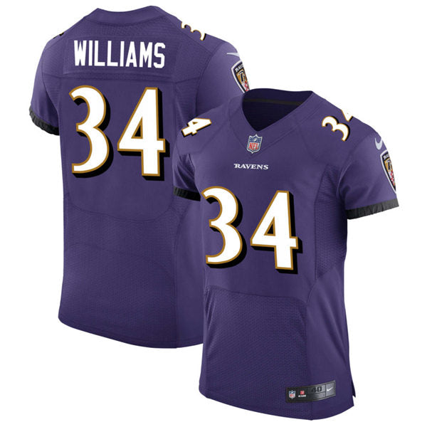 Mens Baltimore Ravens #34 Ty’Son Williams Nike Purple Vapor Limited Player Jersey