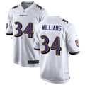 Mens Baltimore Ravens #34 Ty’Son Williams Nike White Vapor Limited Player Jersey