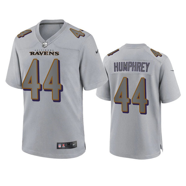Mens Baltimore Ravens #44 Marlon Humphrey Gray Atmosphere Fashion Game Jersey