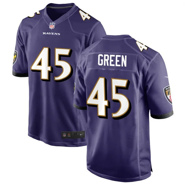 Men’s Baltimore Ravens #45 Mike Green Nike Purple Vapor F.U.S.E Limited Jersey