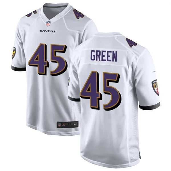 Men’s Baltimore Ravens #45 Mike Green Nike White Vapor Vapor F.U.S.E Limited Jersey