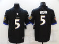 Men’s Baltimore Ravens #5 Marquise Brown Nike Black Vapor Limited Player Jersey