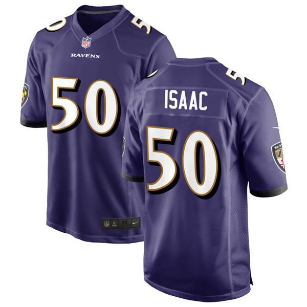 Men’s Baltimore Ravens #50 Adisa Isaac Nike Purple Vapor Limited Player Jersey