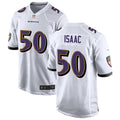 Men’s Baltimore Ravens #50 Adisa Isaac Nike White Vapor Limited Player Jersey