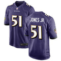 Men’s Baltimore Ravens #51 Emery Jones Jr. Nike Purple Vapor F.U.S.E Limited Jersey