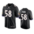 Men’s Baltimore Ravens #58 Michael Pierce Nike Black Alternate Vapor Limited Player Jersey