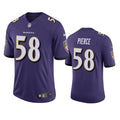 Men’s Baltimore Ravens #58 Michael Pierce Nike Purple Vapor Limited Player Jersey